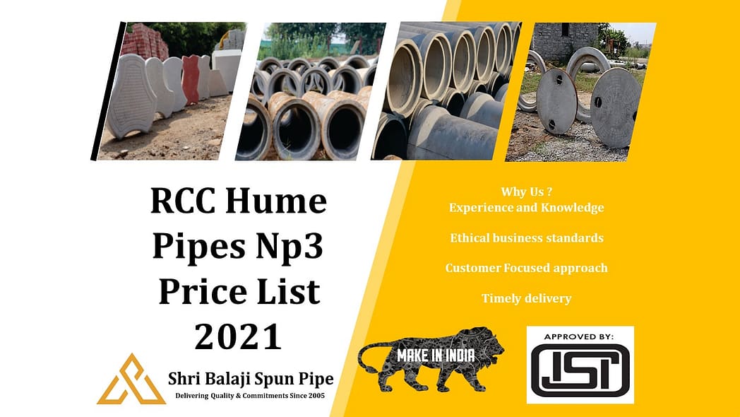 RCC Hume pipe Np3 Price List