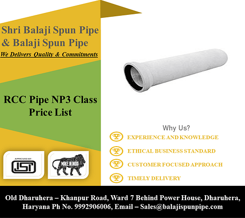 RCC-Pipe-NP3-Class-Price-List