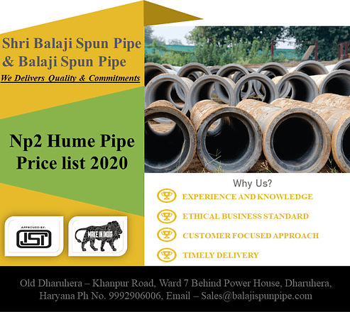 Np2 Hume Pipe Price List