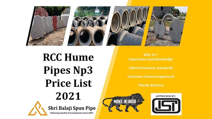 RCC Hume pipe Np3 Price List