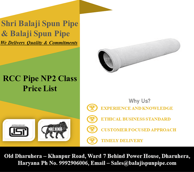 RCC-Pipe-NP2-Class-Price-List